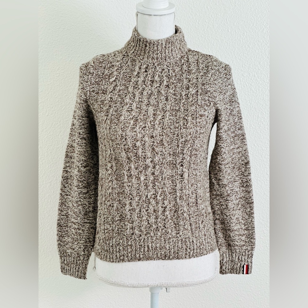 Tommy Hilfiger Cable-Knit Turtle Neck Pullover Sweater Bundle of 2 Size XS